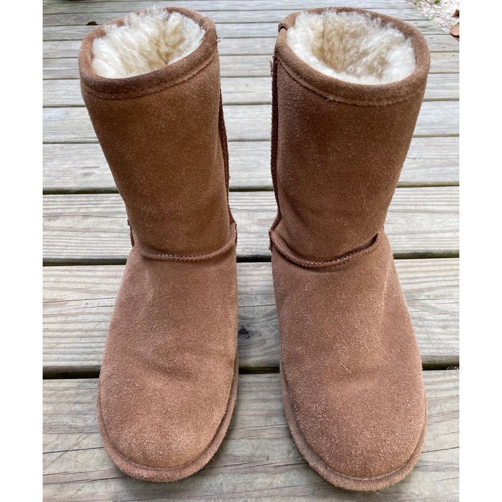 Bearpaw Suede Sheepskin Boots for Women Size 10